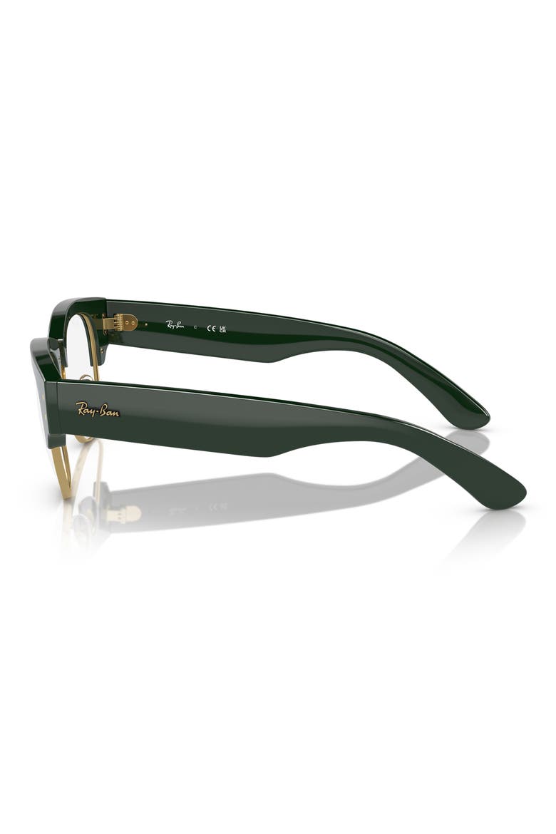50mm Mega Clubmaster Square Optical Glasses, Alternate, color, GREEN
