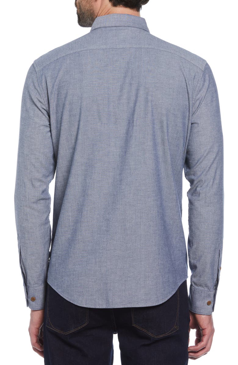 Original Penguin Yarn Dye Stretch Chambray Button-Down Shirt, Alternate, color, 