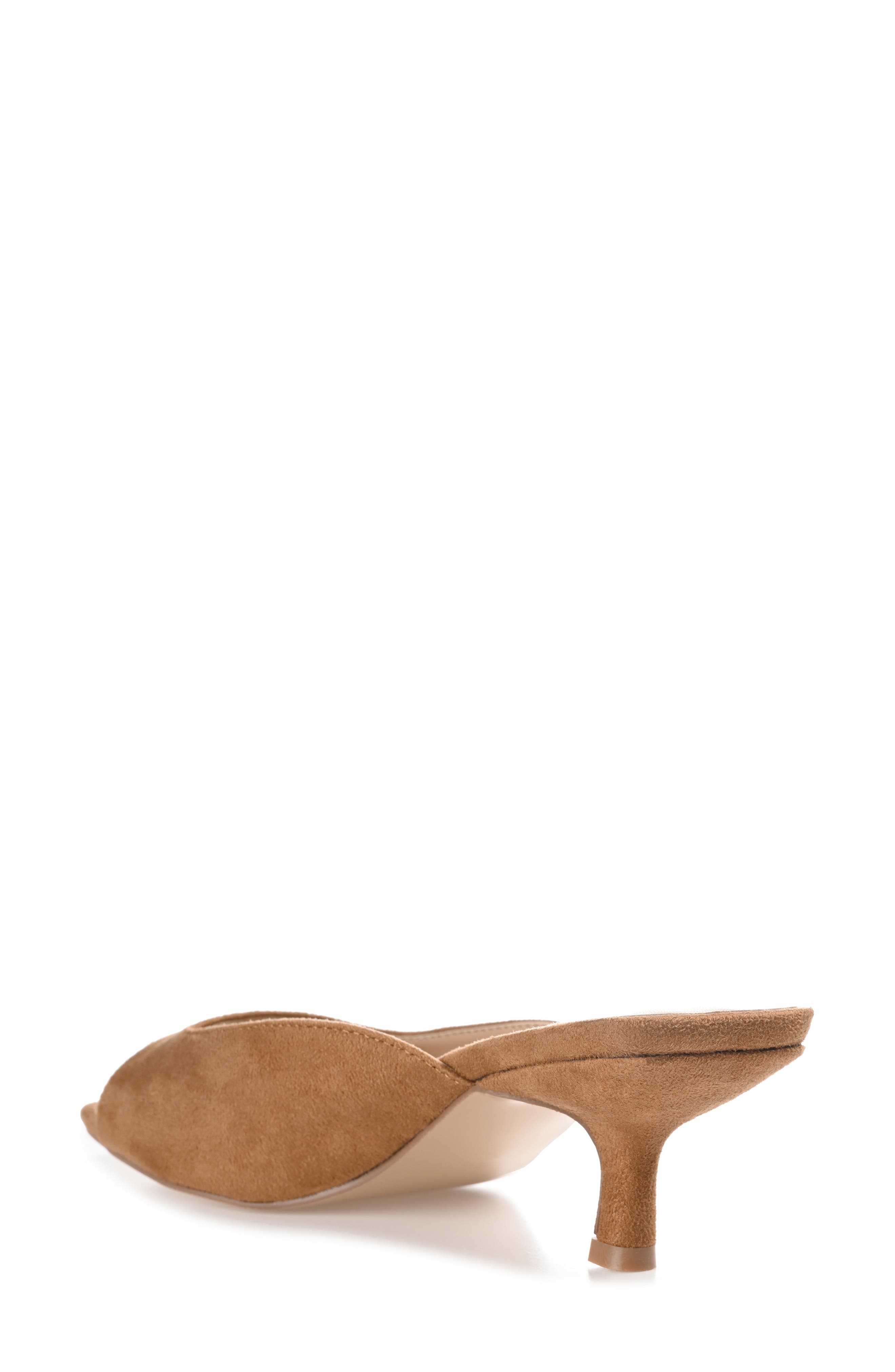 Journee Collection Larna Kitten Heel Mule - Wide Width, Alternate, color, Tan