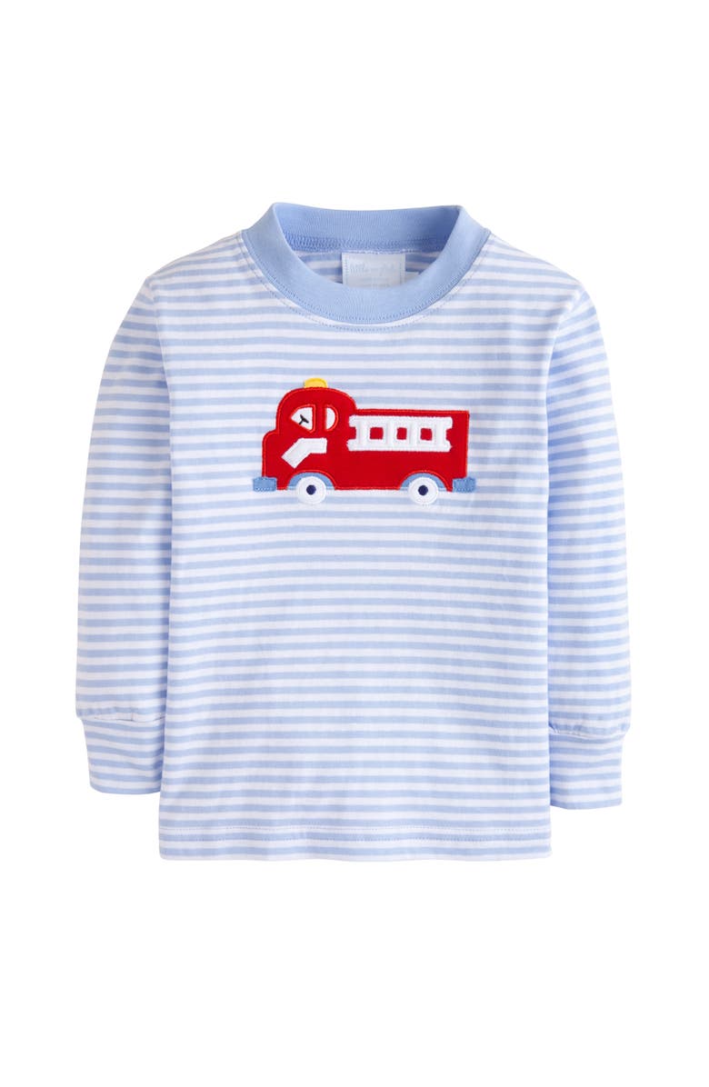 Little English Kids' Long Sleeve Applique T-Shirt, Main, color, Fire Truck