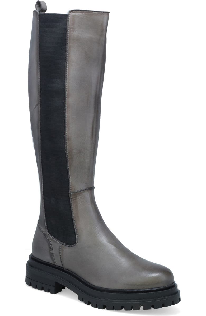 Miz Mooz Loren Knee High Boot, Main, color, Graphite Antique Bur