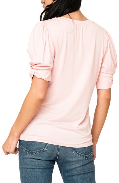 Gibsonlook Twist Sleeve V-neck Top