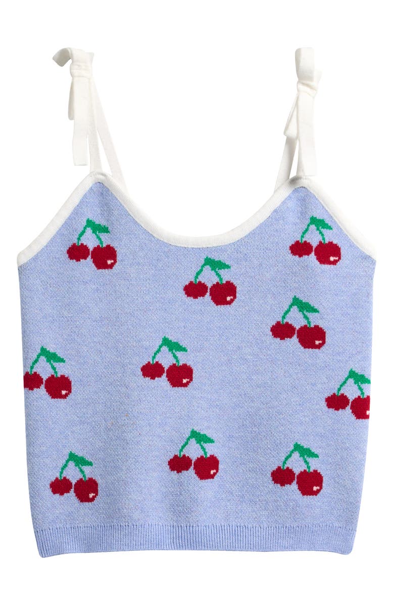 Freshman Kids' Cherries Tie Shoulder Knit Tank, Main, color,