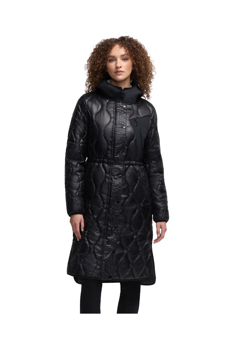 Sterling Onion Quilted Longline Anorak, Main, color, Black
