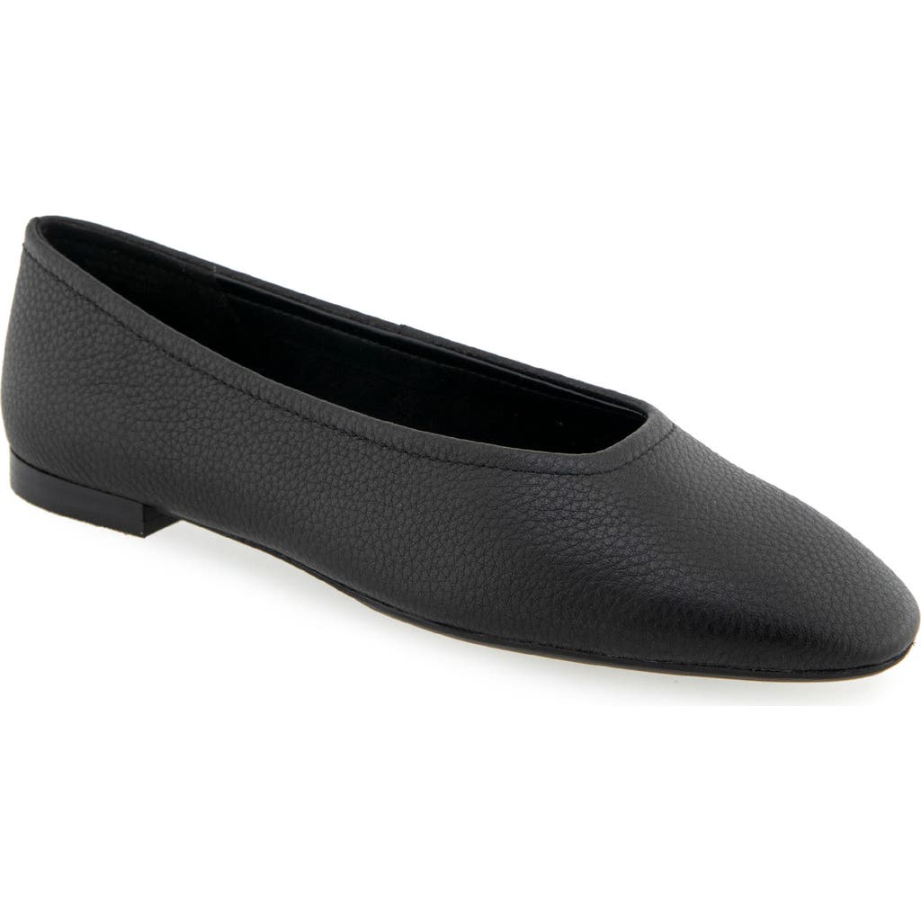 Aerosoles Amelie Ballet Flat in Black Pebbled Leather  product