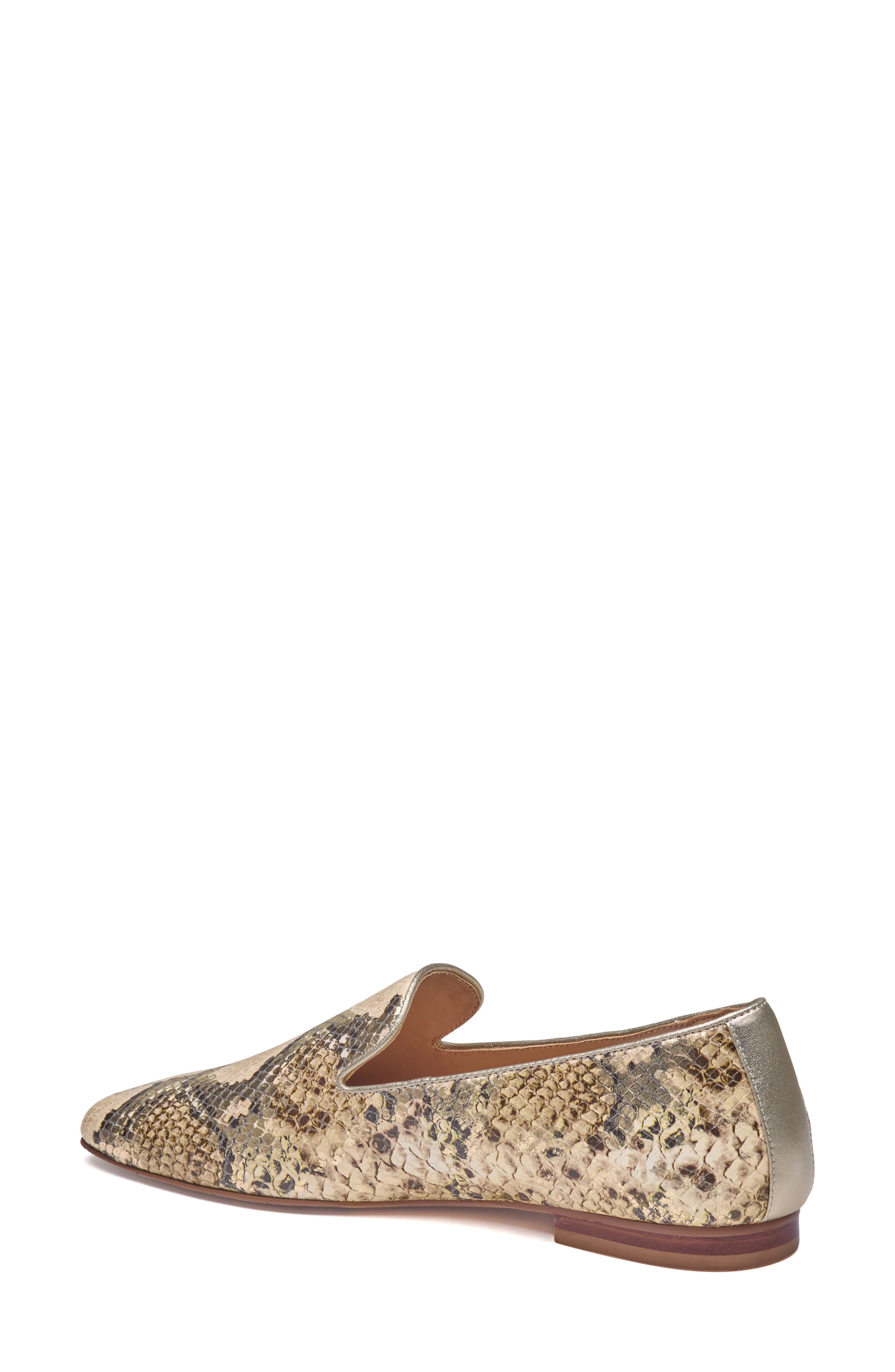 Isabel Genuine Calf Hair Venetian Loafer, Alternate, color, GOLD LEATHER