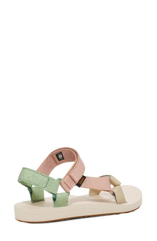 Teva Women's Original Universal Metallic Strappy Platform Sandals In Metallic Clay Multi