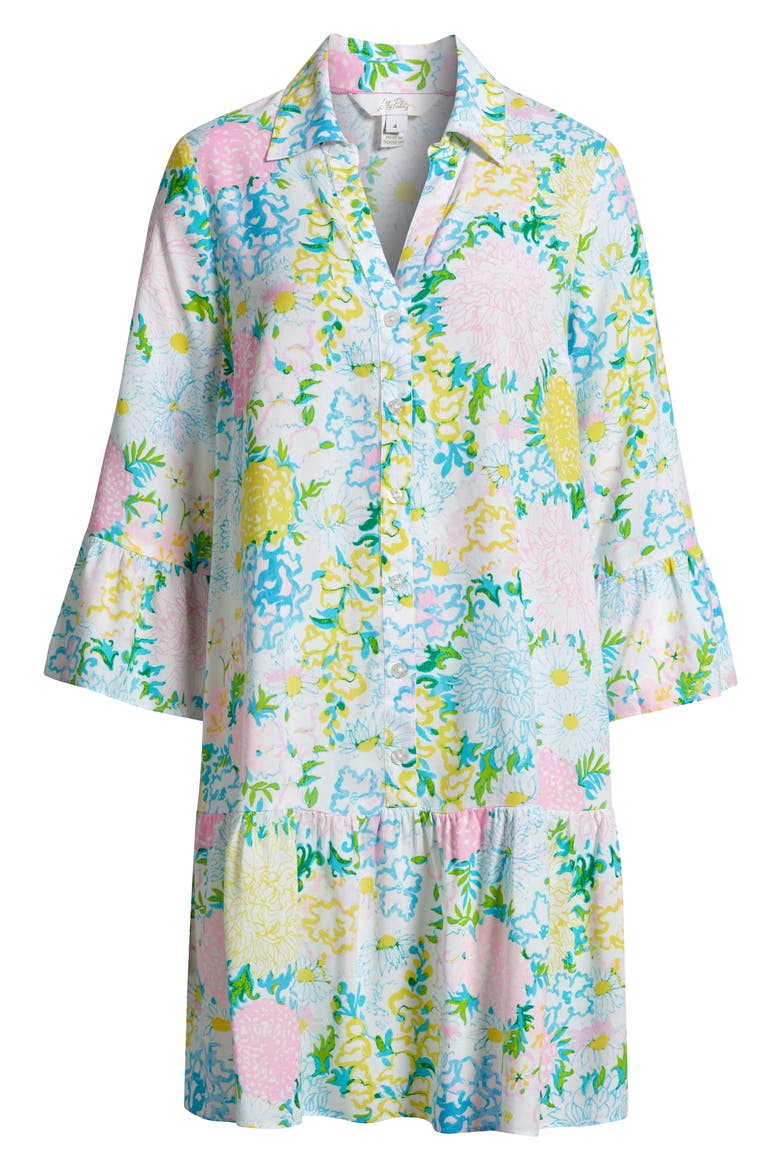 Rayanna Floral Print Tunic Dress, Alternate, color, MULTI LILLY GARDEN