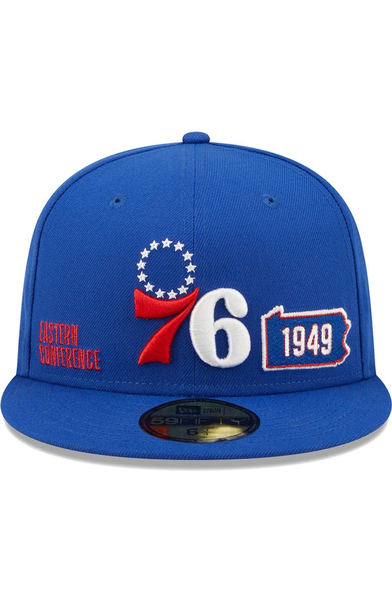 New Era Men's New Era Royal Philadelphia 76ers Fall 22 Identity 59FIFTY Fitted Hat, Alternate, color, Royal