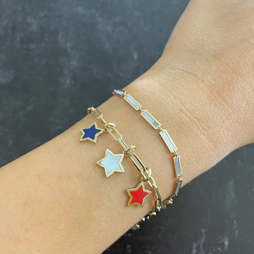 The Lovery Fine Jewelry Lapis Star Charm In Gold