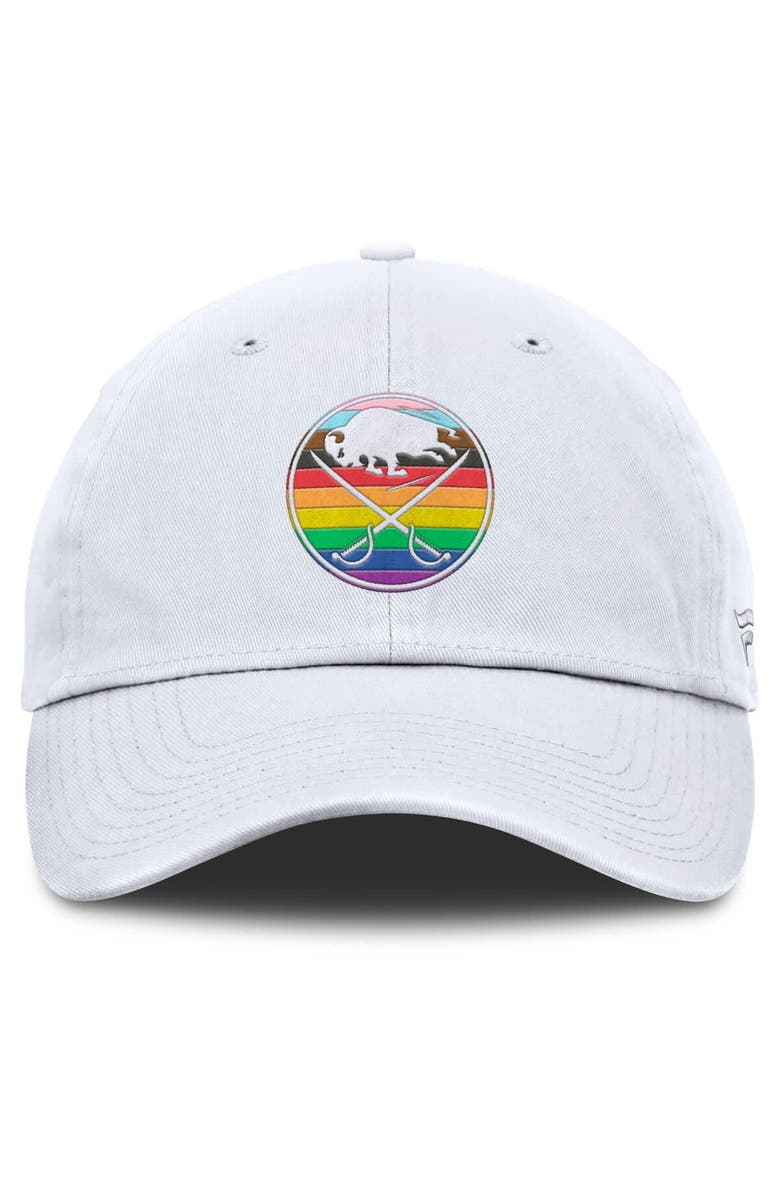 FANATICS Men's Fanatics White Buffalo Sabres PRIDE Adjustable Hat, Alternate, color, White