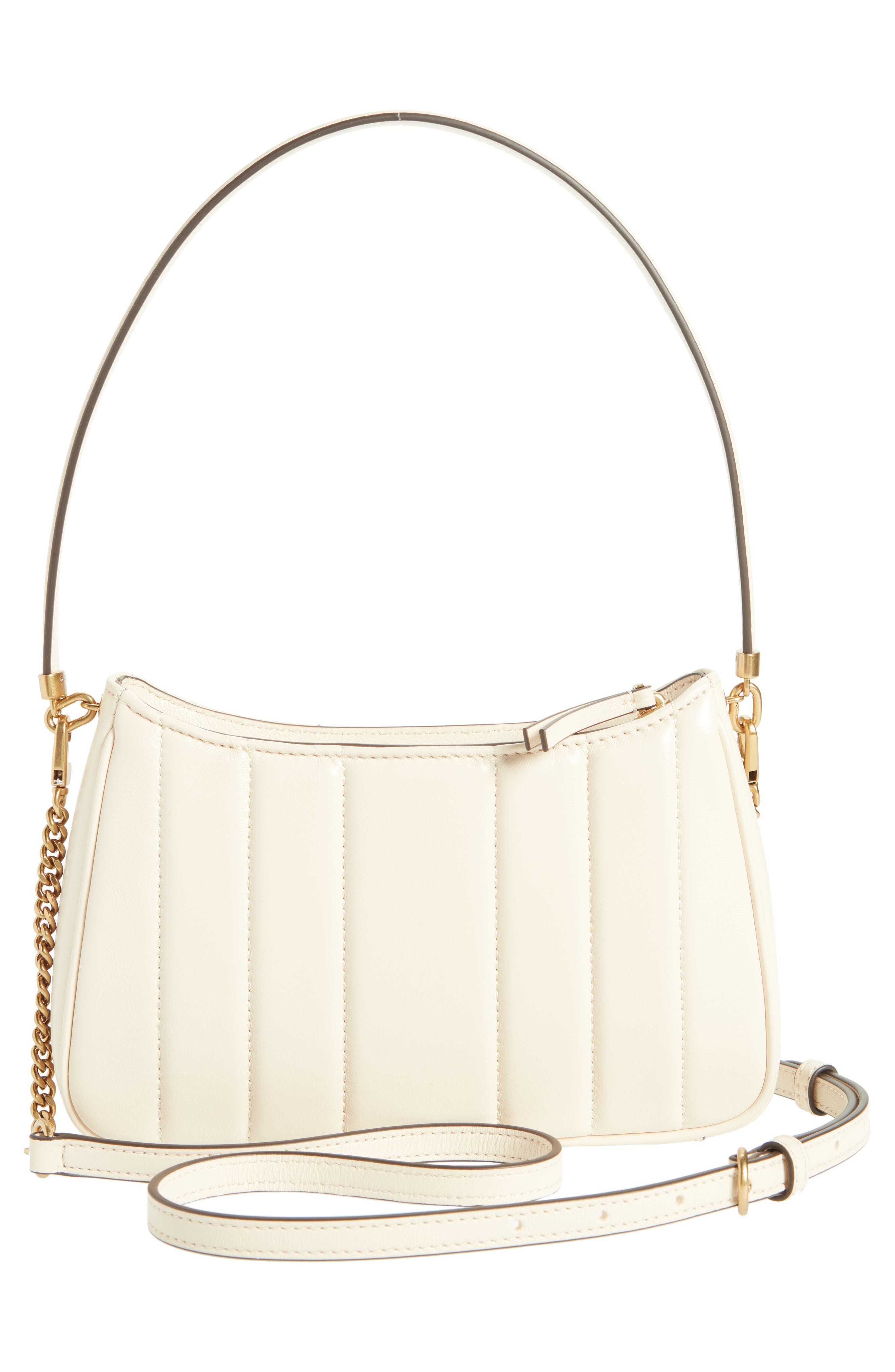 Kira Mini Quilted Leather Satchel, Alternate, color, BRIE / ROLLED GOLD