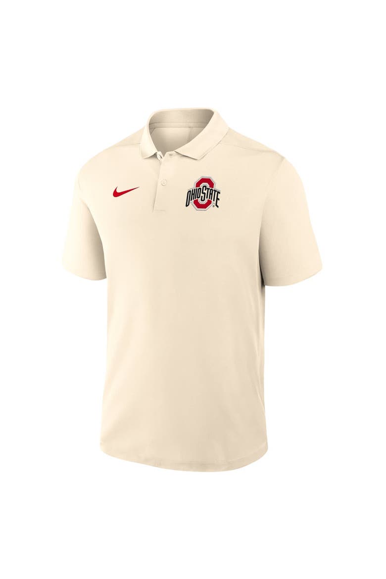 Men's Nike Tan Ohio State Buckeyes Primary Logo Victory Performance Polo, Alternate, color, Tan