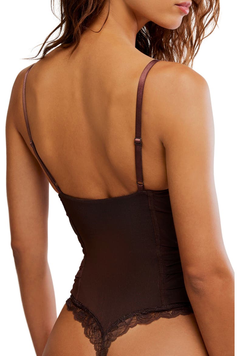 Intimately FP Hard Launch Corset Bodysuit, Alternate, color, MOCHACCINO