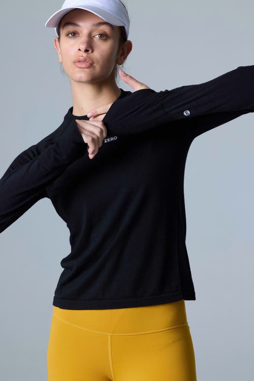 Cozy Zero Tech Merino Classic Fit Long Sleeve Top In Black