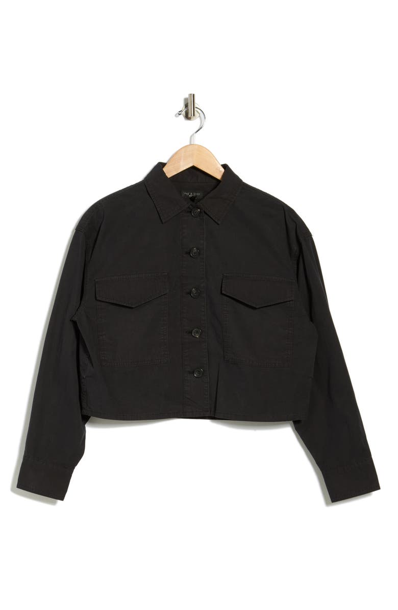 rag & bone Ramona Shirt Jacket, Alternate, color, Black