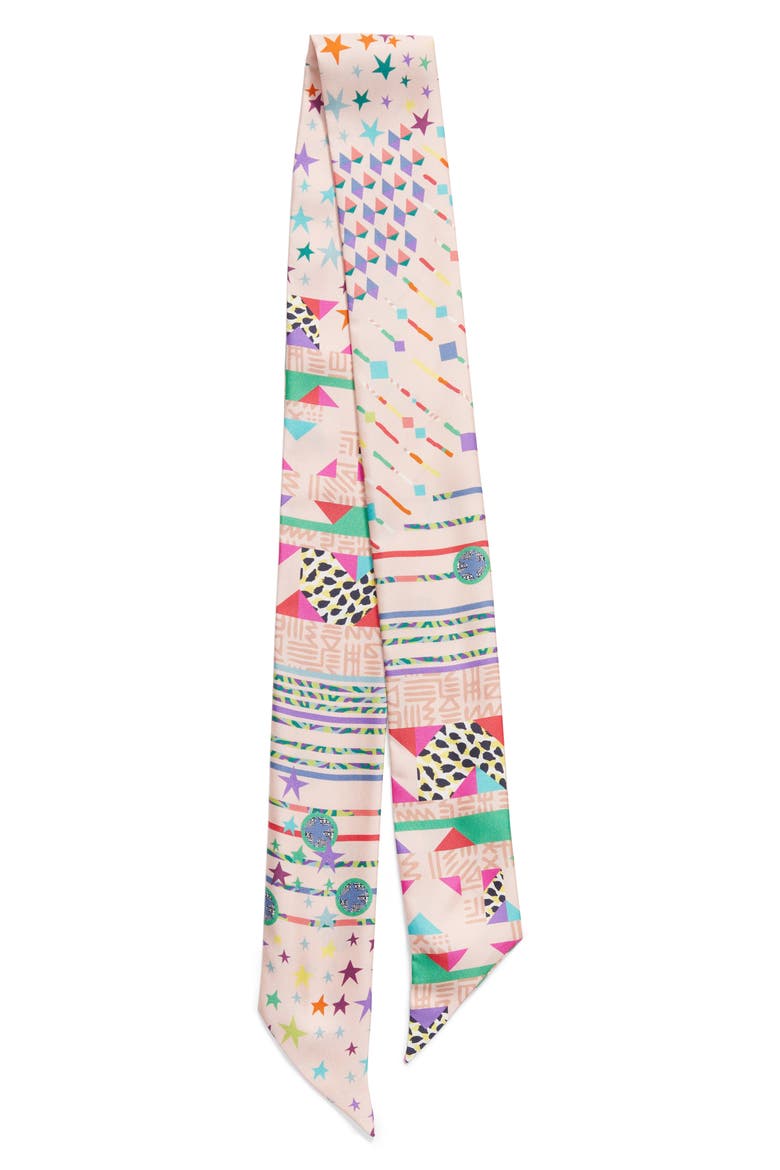 Salvatore Ferragamo Silk Skinny Scarf, Alternate, color, SORBETTO MULTICOLOR