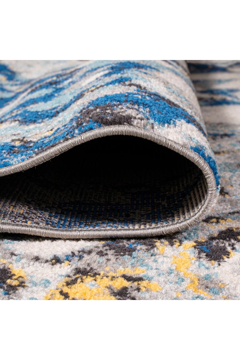 Pebble Marbled Abstract Area Rug, Alternate, color, Dark Gray/Blue