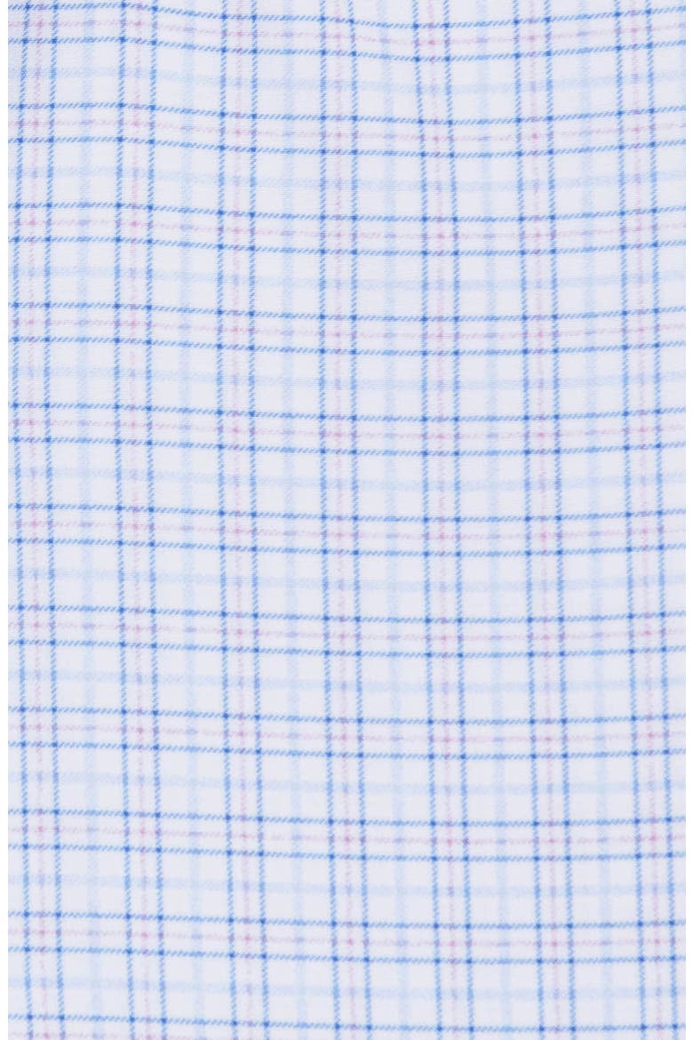 Slim Fit Microcheck Performance Dress Shirt, Alternate, color, WHITE/ BLUE