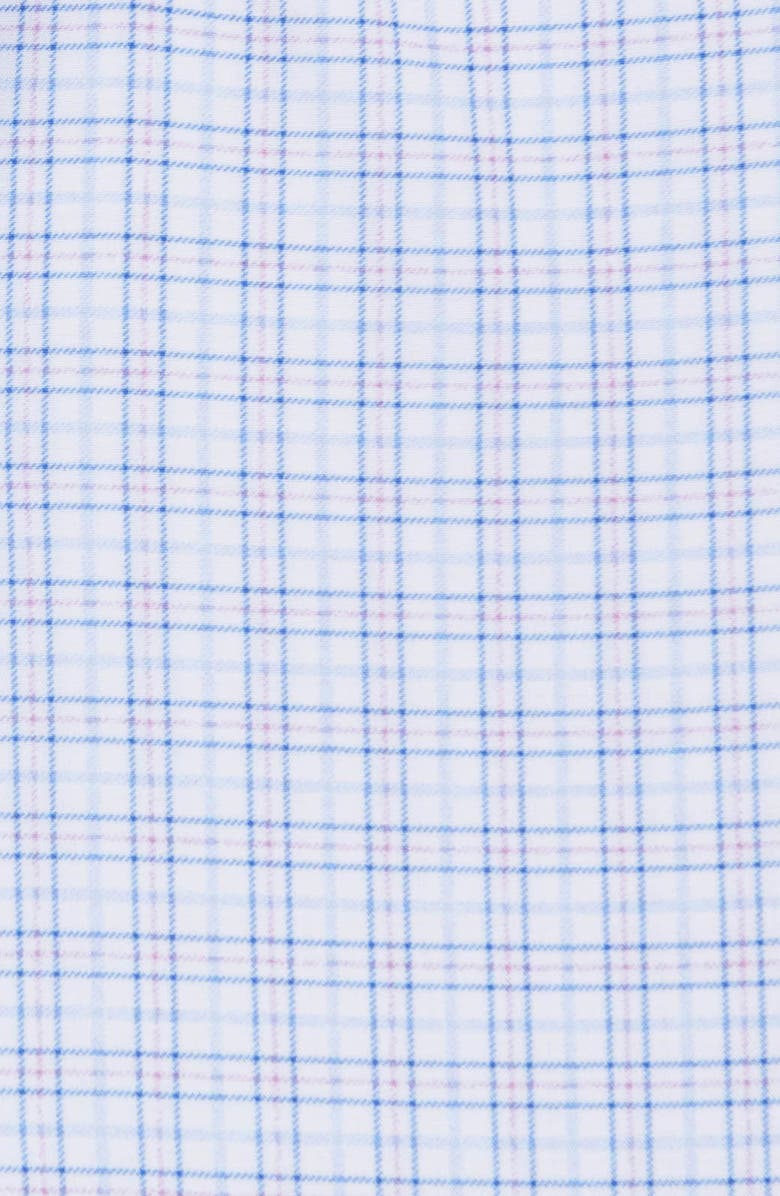 W.R.K Slim Fit Plaid Performance Dress Shirt, Alternate, color, White/ Blue