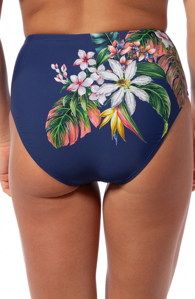 JANTZEN Floral Comfort Core Bikini Bottoms, Alternate, color, Pantheon Blue