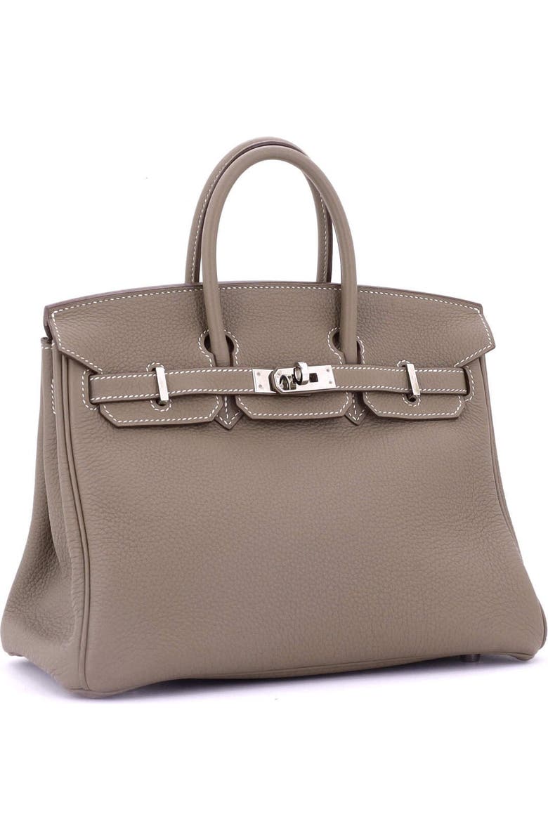 Pre-Owned Hermes Birkin Handbag Grey Togo with Palladium Hardware 25, Alternate, color, Etoupe