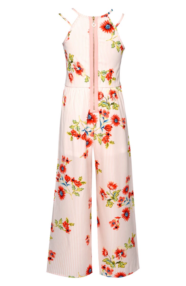 Sara Sara Kids' Floral Jumpsuit, Alternate, color, Pink