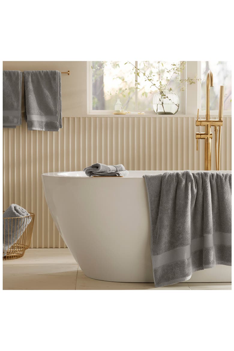 Plush 6-Piece Organic Cotton Bath Towel Set, Alternate, color, STONE