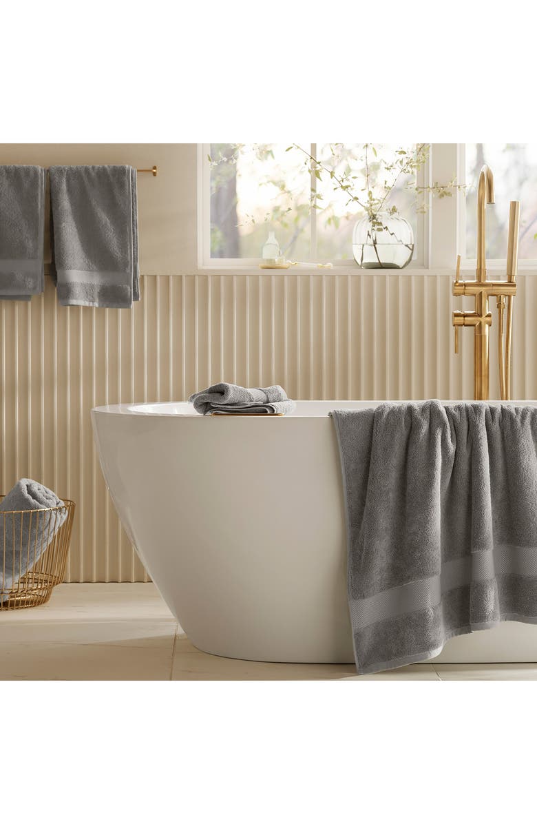 Boll & Branch Plush 6-Piece Organic Cotton Bath Towel Set, Alternate, color, Stone
