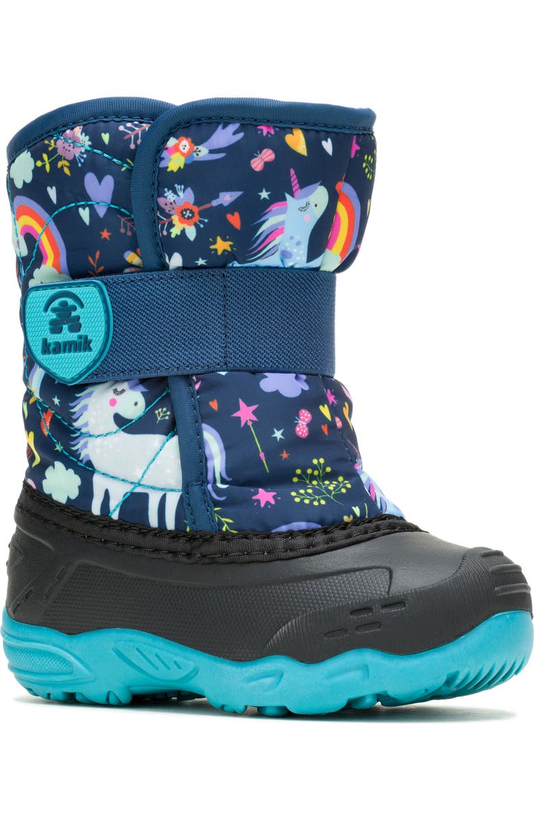Kamik Kids' Snowbug 5 Waterproof Faux Fur Lined Boot, Main, color, Light Navy