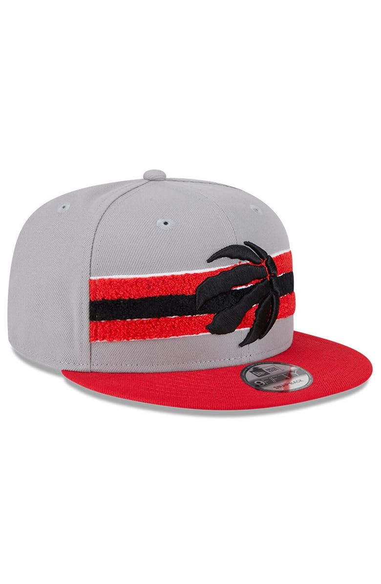 New Era Men's New Era Gray Toronto Raptors Chenille Band 9FIFTY Snapback Hat, Alternate, color, Gray
