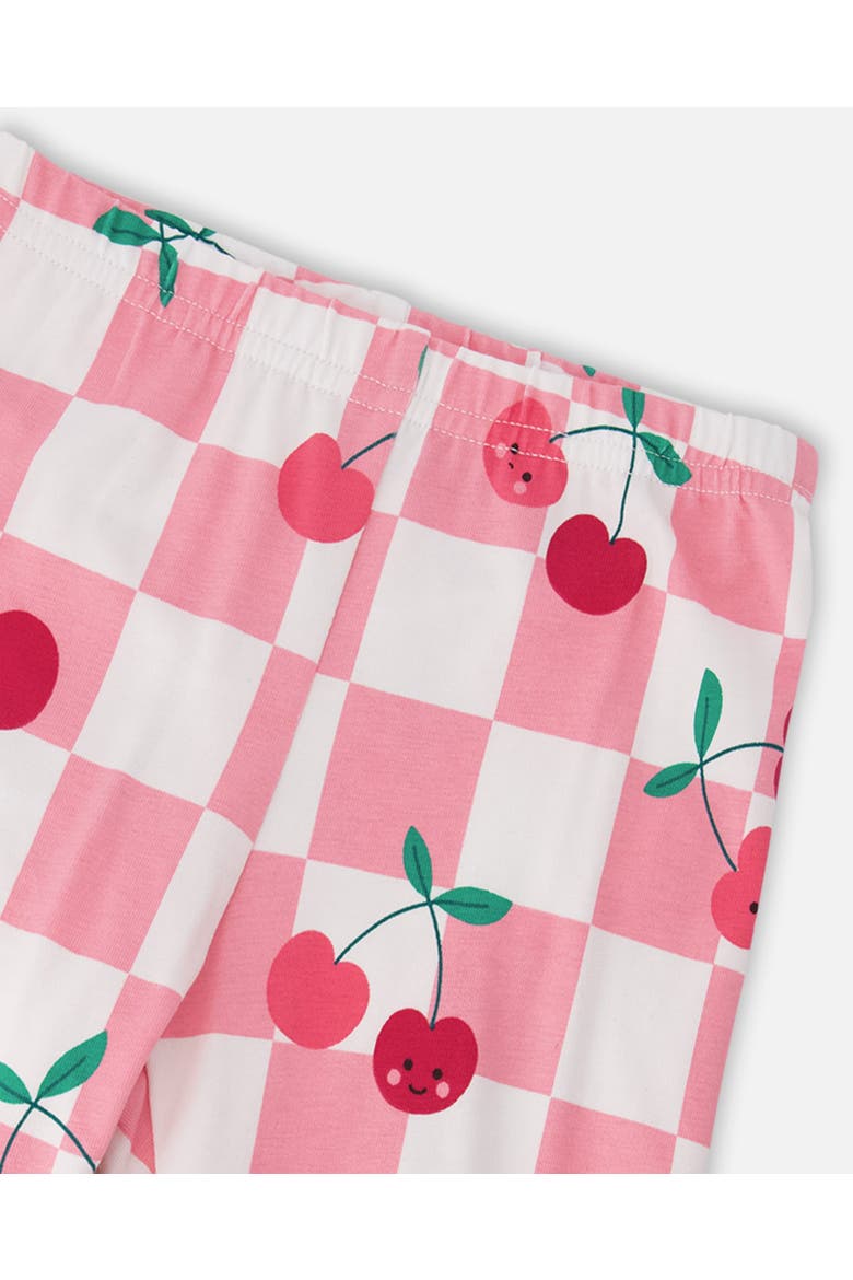 Organic Cotton Jersey Cherries Slim Fit Capri, Alternate, color, Pink Printed Cherries