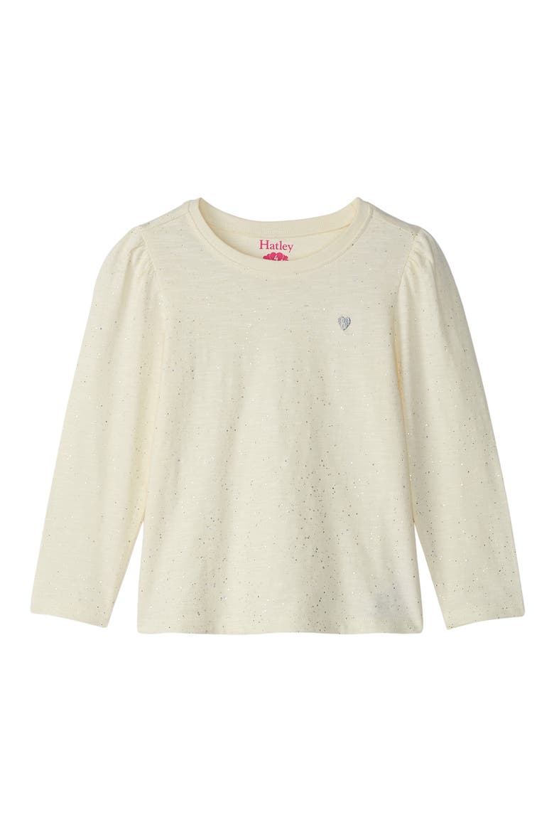 Kids' Silver Hot Melt Puff Sleeve T-Shirt, Main, color, CAMI LACE