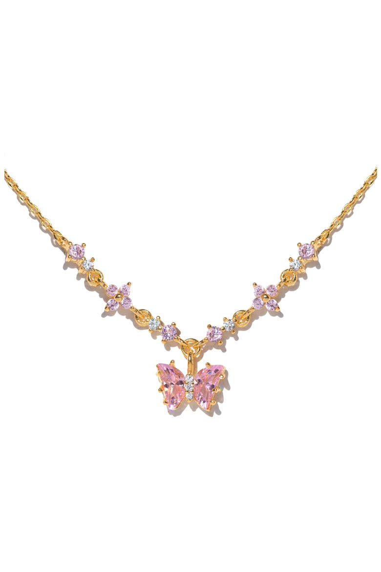 Flutter Love Necklace, Main, color, GOLD