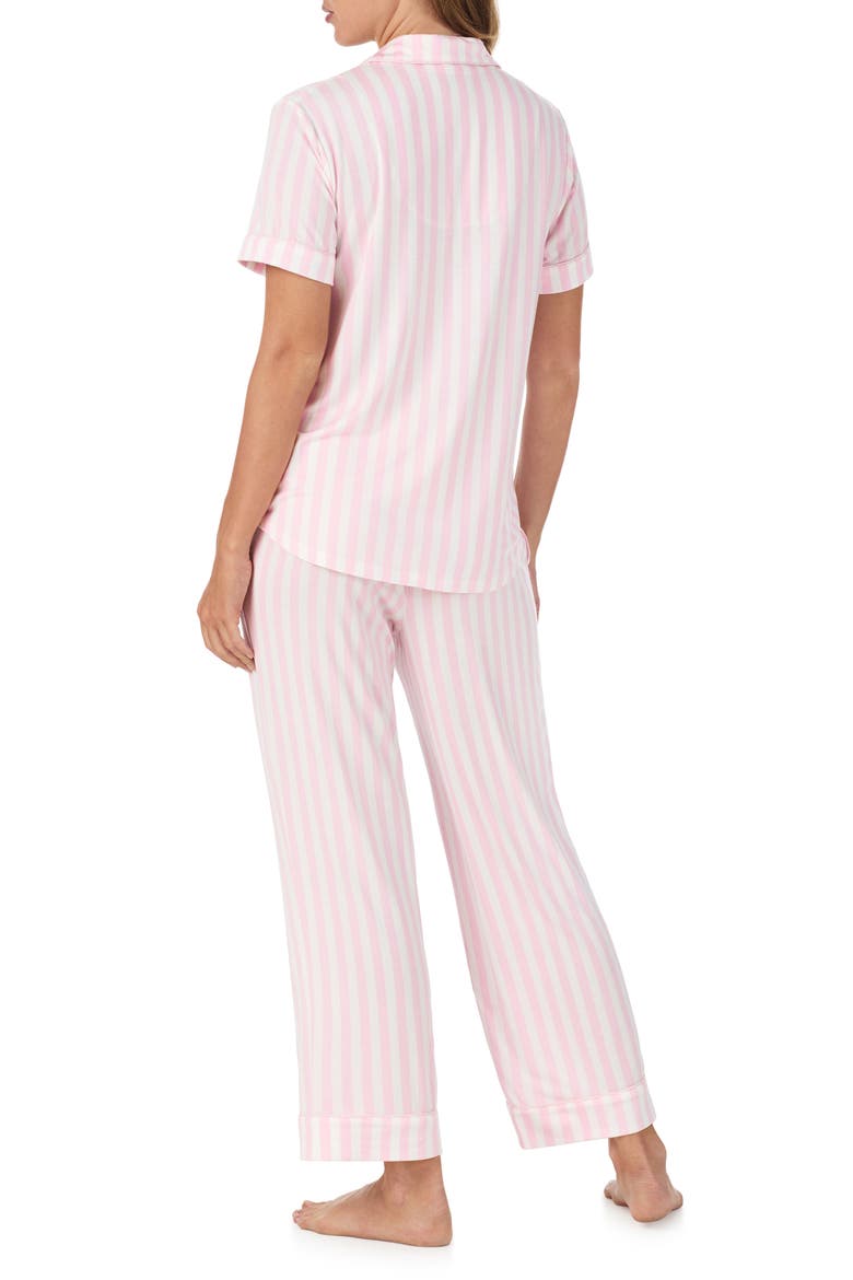 print crop pajamas, Alternate, color, PINK/ WHITE