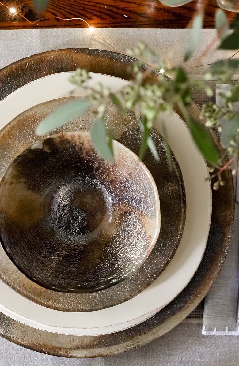 VIETRI Earth Glass Dinner Plate, Alternate, color,