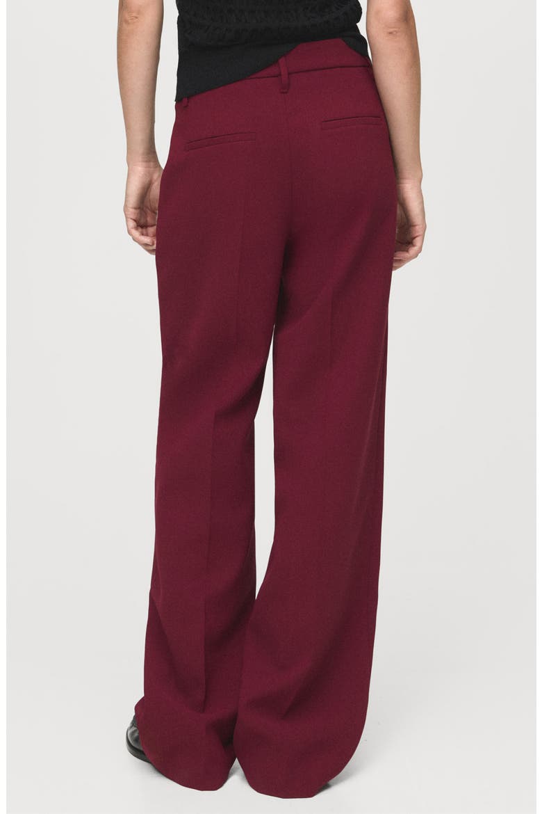 Seamed Straight Leg Pants, Alternate, color, BURGUNDY