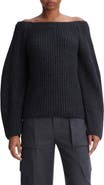 Vince Marled Off the Shoulder Merino Wool Sweater