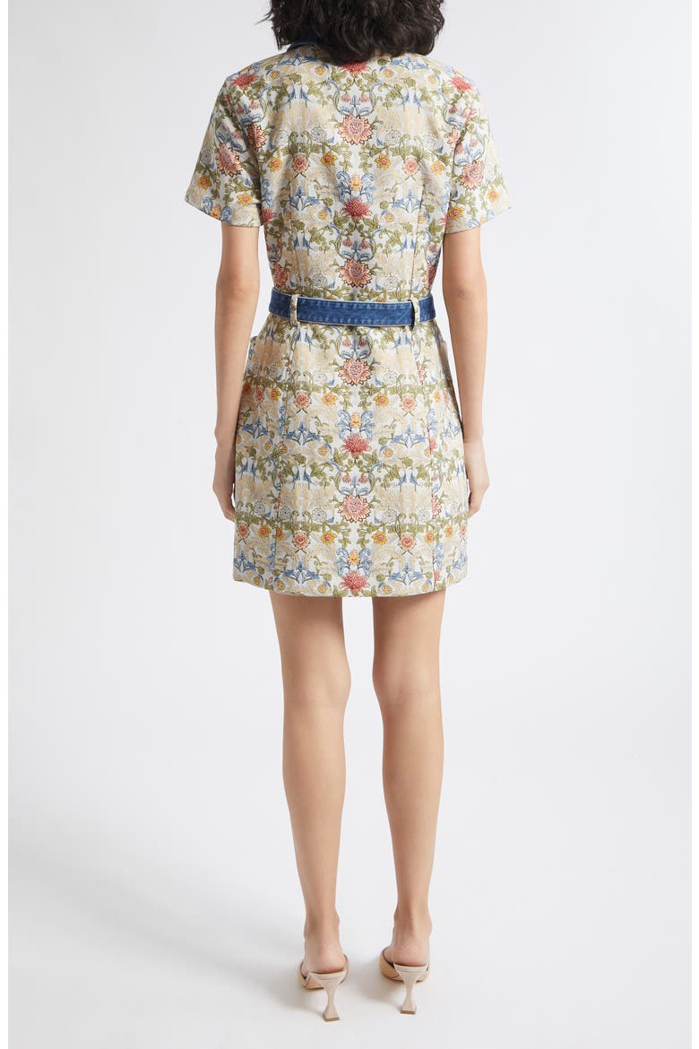 Bea Floral Zip Front Minidress, Alternate, color, CREAM MULTI