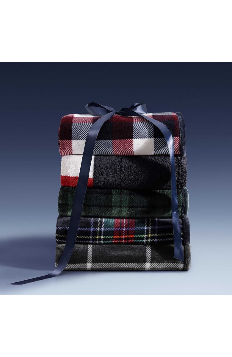 Tommy Hilfiger Iconic Flag THrow, Alternate, color, Navy Blue/ Red/ White