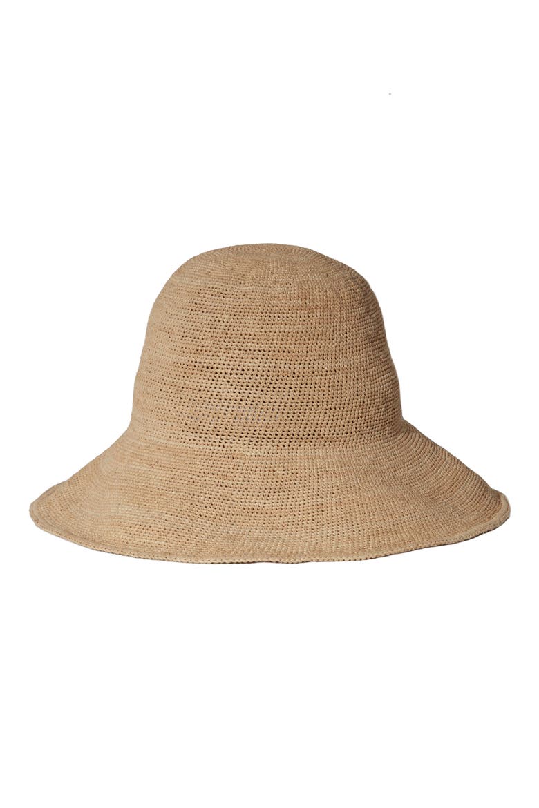 Teagan Raffia Bucket Hat, Main, color, NATURAL