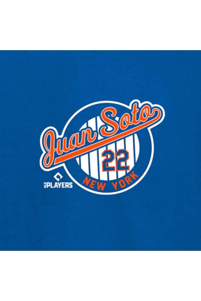 Men's New Era Juan Soto Blue New York Mets Card Player T-Shirt, Alternate, color, Blue
