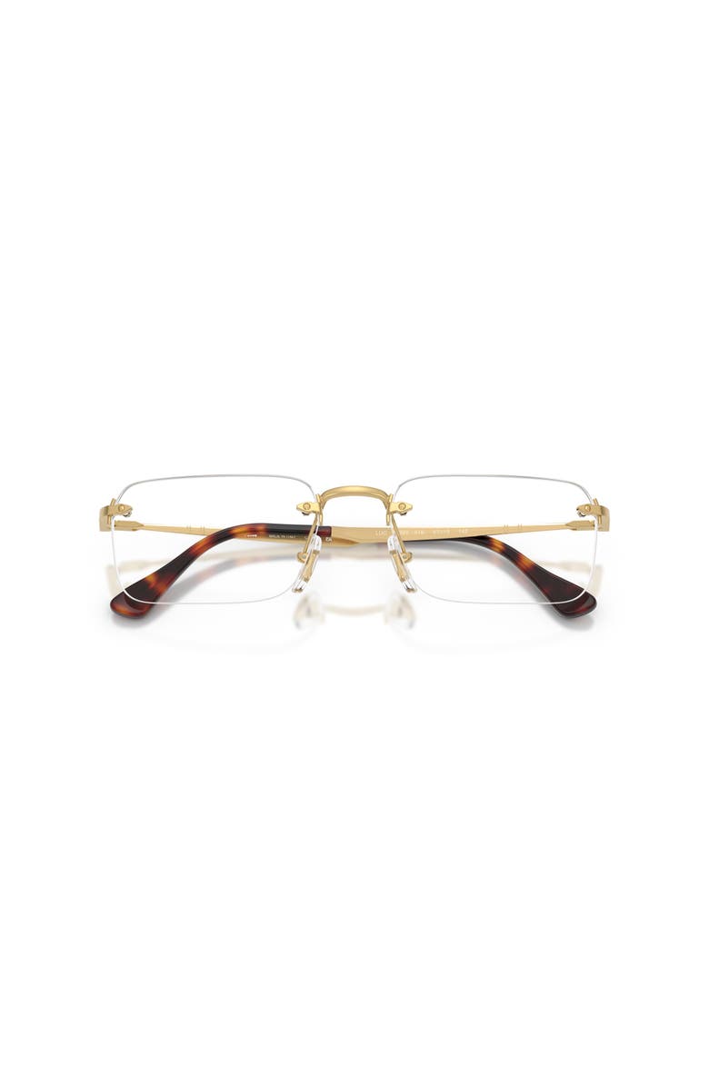 Persol 55mm Rectangle optical glasses, Alternate, color, Gold