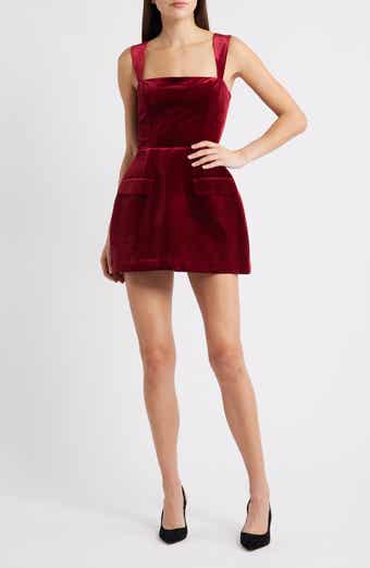 Amanda Uprichard Bethany Velvet Skort Romper
