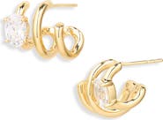 Bracha Peyton Cubic Zirconia Twisted Hoop Earrings