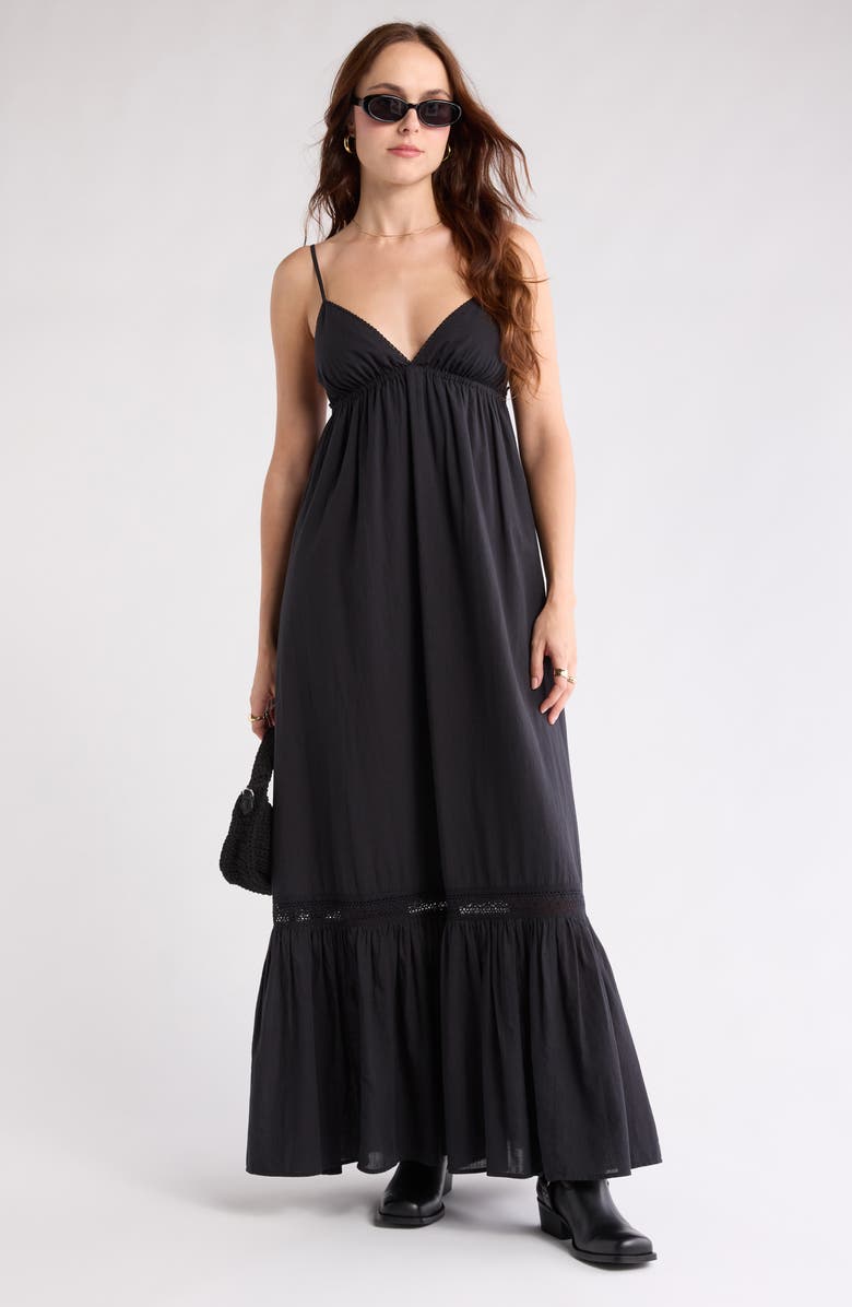 Abound Cotton Maxi Dress, Alternate, color, Black