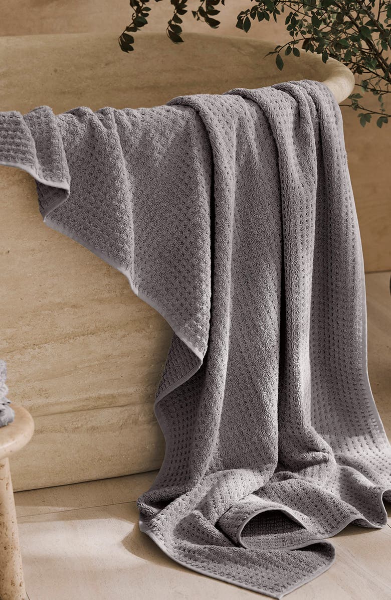 Boll & Branch Ultra Plush Organic Cotton Waffle Bath Sheet, Alternate, color, Stone