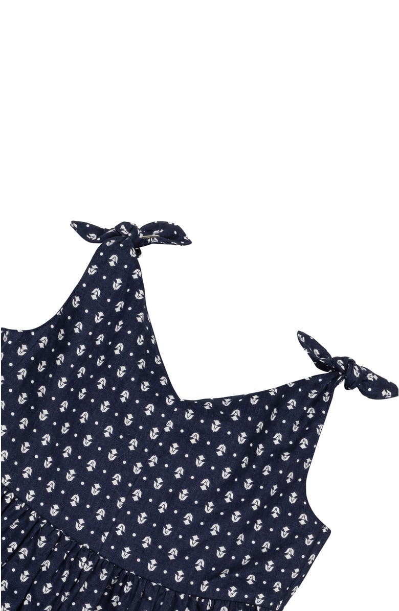 Hope & Henry Girls' Sleeveless Bow Shoulder Swing Dress in Linen, Infant, Alternate, color, 