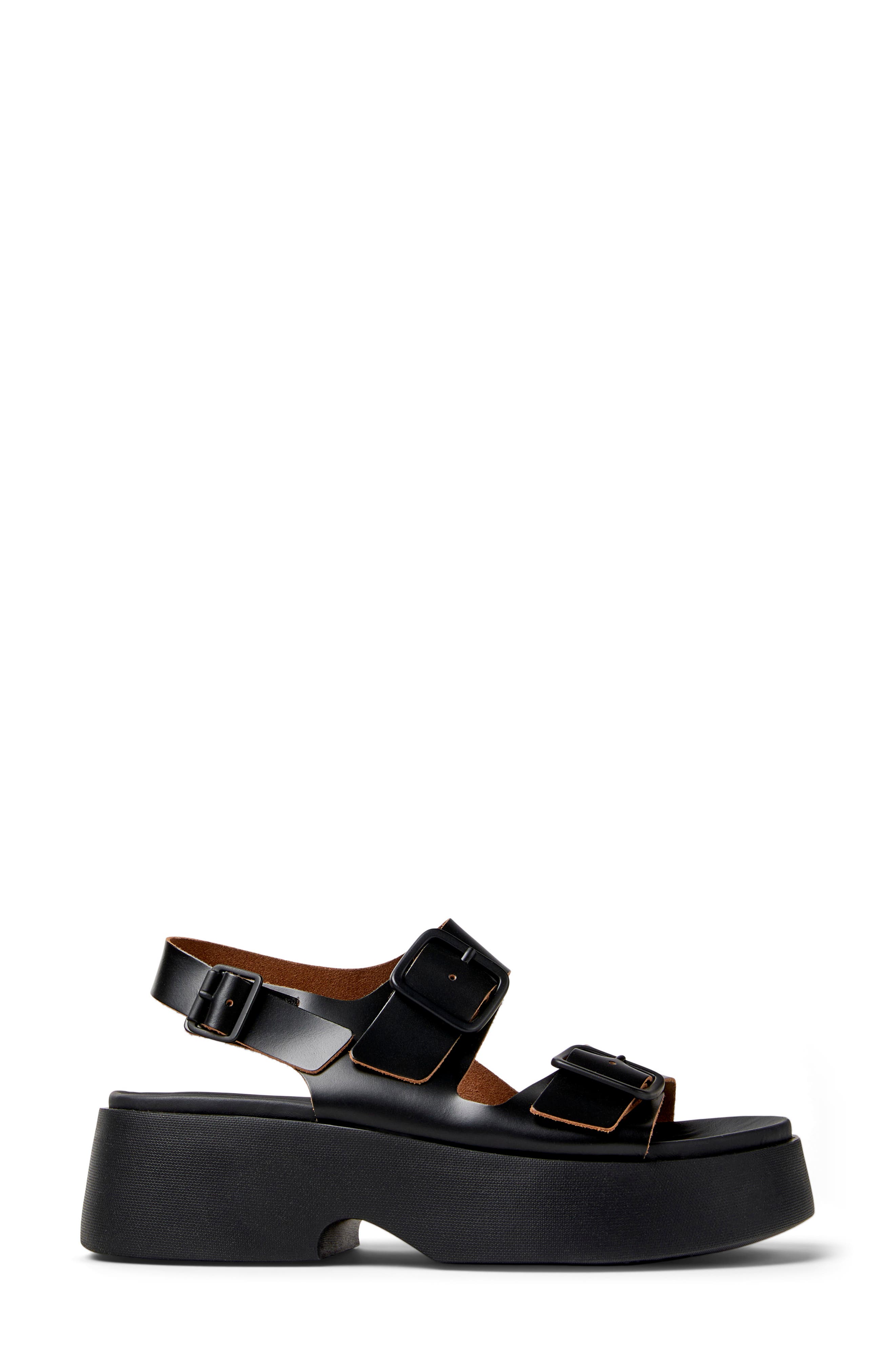 Camper Tasha Platform Sandal, Alternate, color, Black