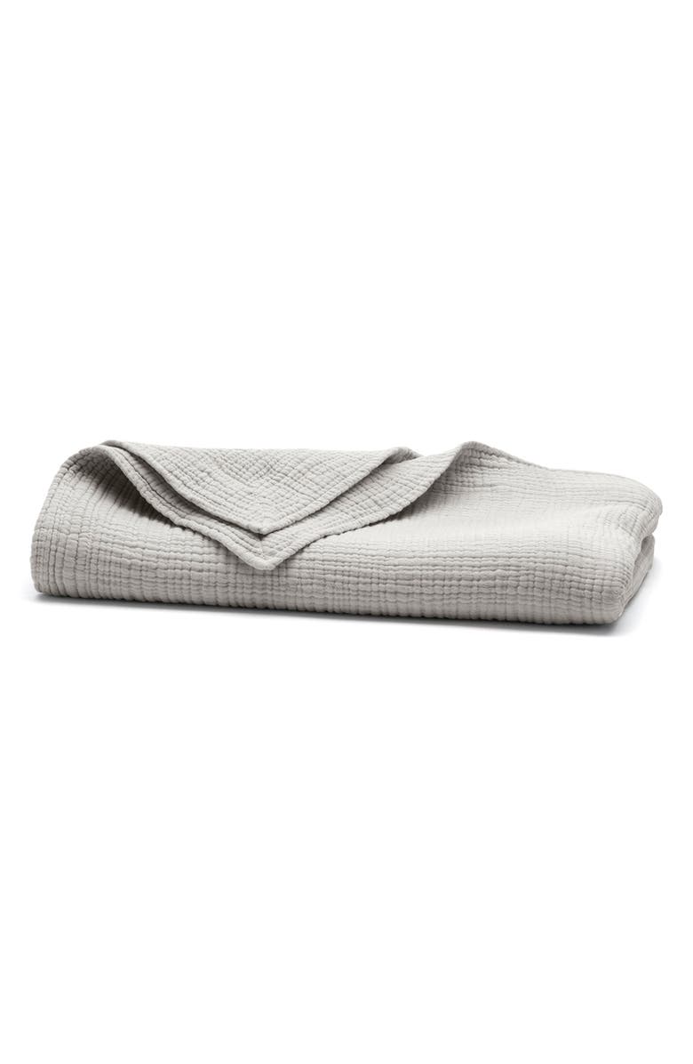 Boll & Branch Dream Throw Blanket, Main, color, Mist